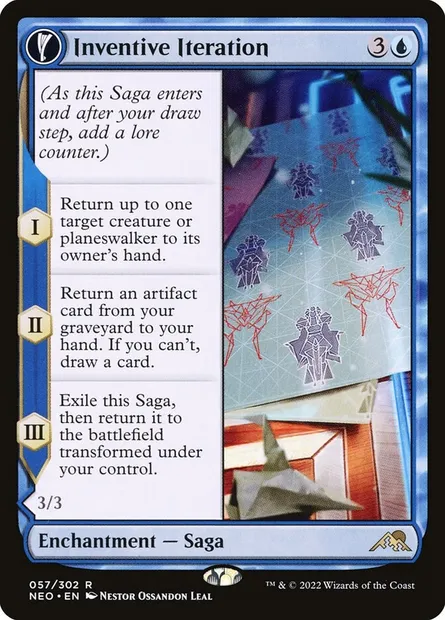 Inventive Iteration // Living Breakthrough, Magic card NEO 57 — Kamigawa: Neon Dynasty set