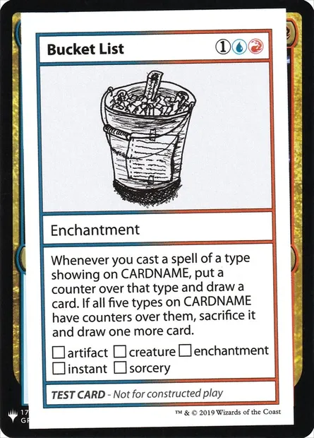 Bucket List, Magic card CMB1 89 — Mystery Booster Playtest Cards 2019 set