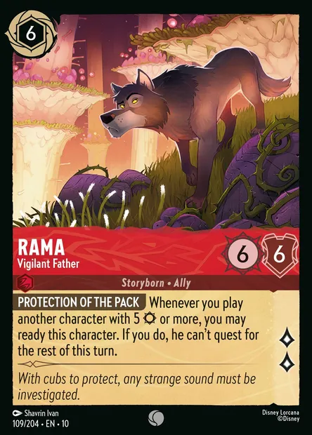 Rama - Vigilant Father, Disney Lorcana card CH10-109 — Whispers in the Well set