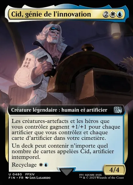 Cid, génie de l'innovation, carte Magic FIN 480 — extension Final Fantasy