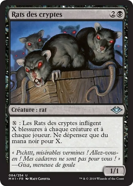 Rats des cryptes, carte Magic MH1 84 — extension Horizons du Modern