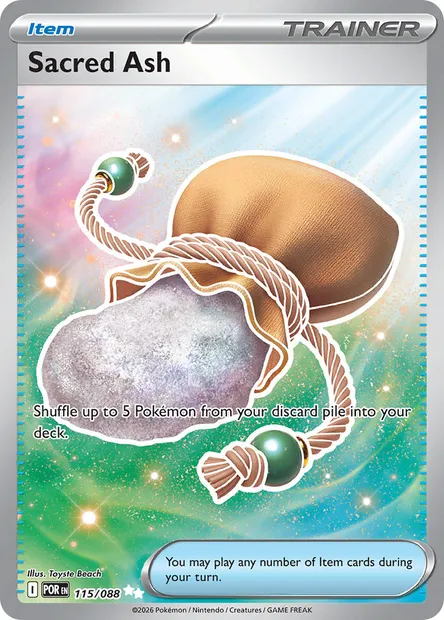 Sacred Ash, Pokémon card POR 115 — Perfect Order set