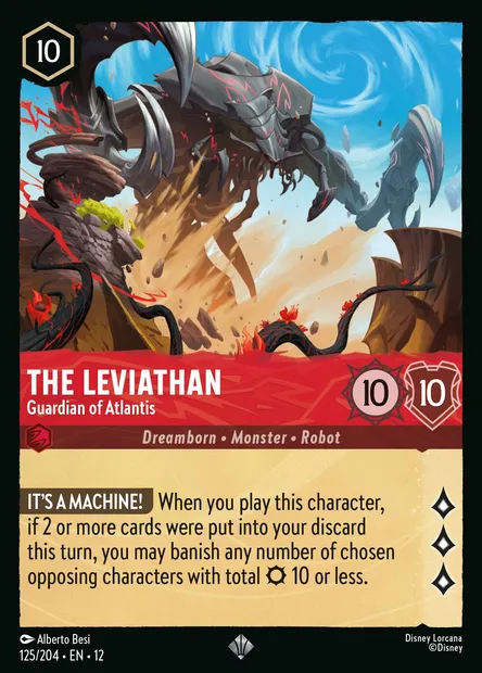 The Leviathan - Guardian of Atlantis, Disney Lorcana card CH12-125 — Wilds Unknown set