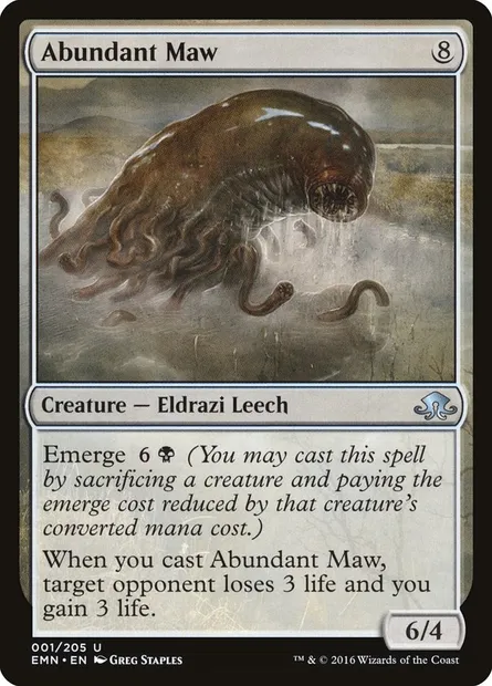 Abundant Maw, Magic card EMN 1 — Eldritch Moon set