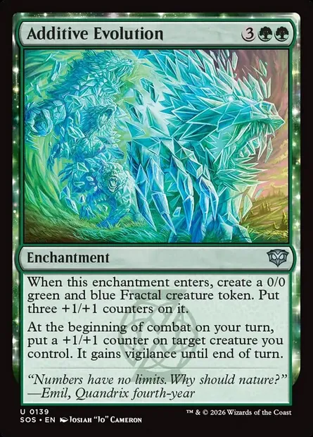 Additive Evolution, Magic card SOS 139 — Secrets of Strixhaven set