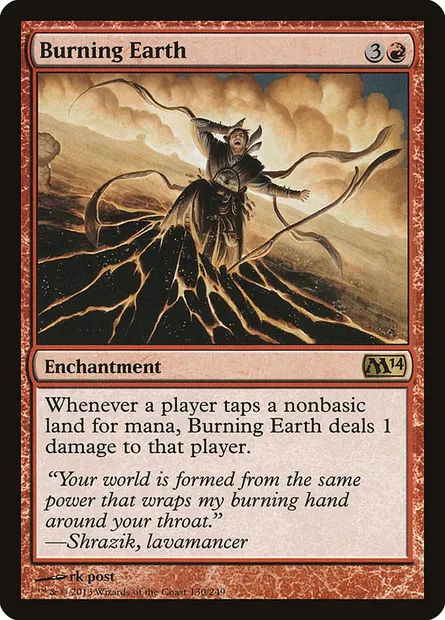 Burning Earth, Magic card M14 130 — Magic 2014 set