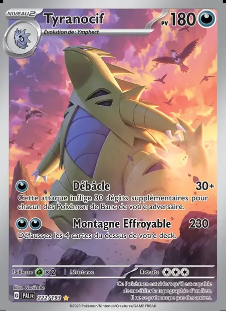 Tyranocif, carte Pokémon PAL 222 — extension Évolutions à Paldea