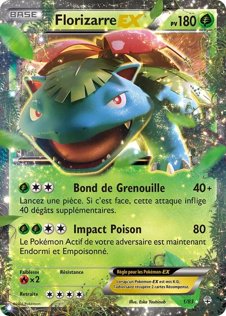 Florizarre-EX, carte Pokémon GEN 1 — extension Générations