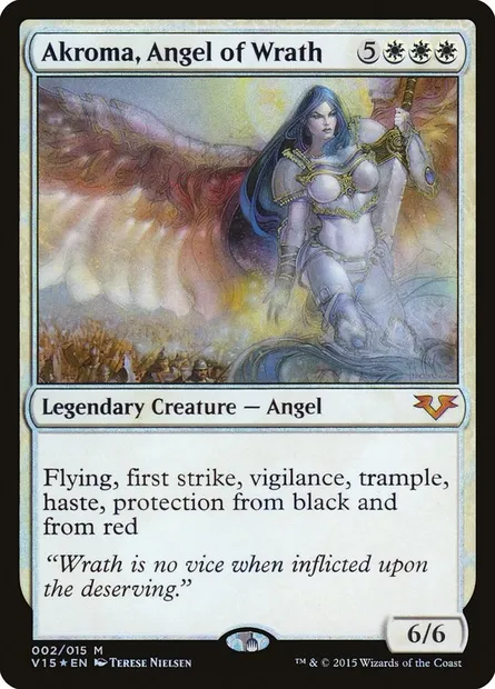 Akroma, Angel of Wrath, Magic card V15 2 — From the Vault: Angels set