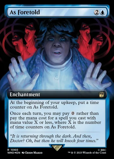 Conforme à la prédiction, carte Magic WHO 1060 — extension Doctor Who