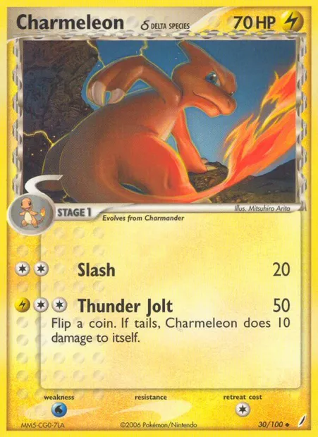 Charmeleon δ, Pokémon card CG 30 — Crystal Guardians set