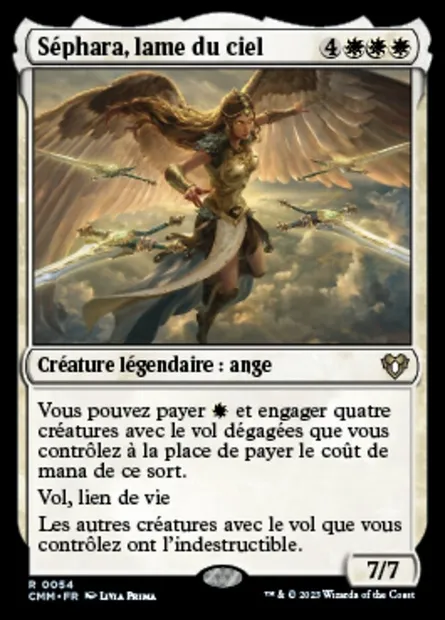 Séphara, lame du ciel, carte Magic CMM 54 — extension Commander Masters