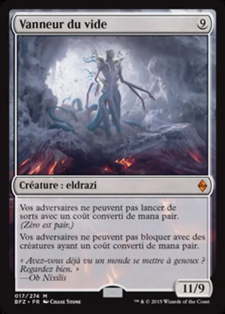 Vanneur du vide, carte Magic BFZ 17 — extension La bataille de Zendikar