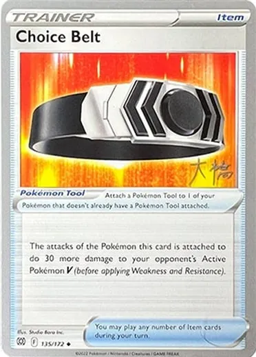 Choice Belt, Pokémon card WCD22 135 — World Championship Decks 2022 set