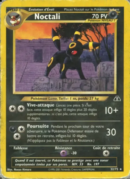 Noctali, carte Pokémon ND 32 — extension Neo Discovery