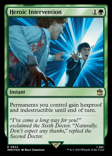 Intervention héroïque, carte Magic WHO 824 — extension Doctor Who