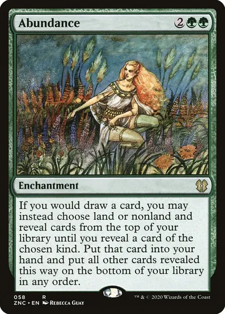 Abundance, Magic card ZNC 58 — Zendikar Rising Commander set