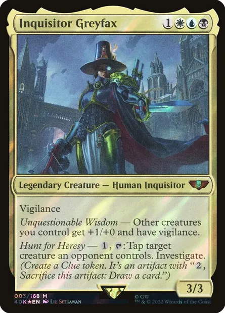 Inquisitor Greyfax, Magic card 40K 3 — Warhammer 40,000 Commander set