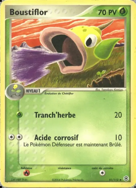 Boustiflor, carte Pokémon RG 51 — extension EX Rouge Feu & Vert Feuille