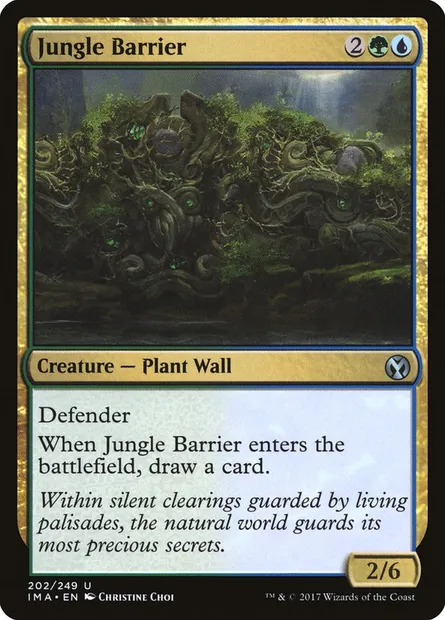 Jungle Barrier, Magic card IMA 202 — Iconic Masters set