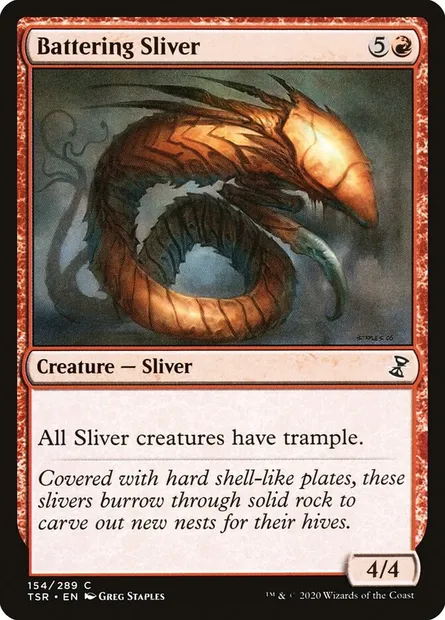 Battering Sliver, Magic card TSR 154 — Time Spiral Remastered set