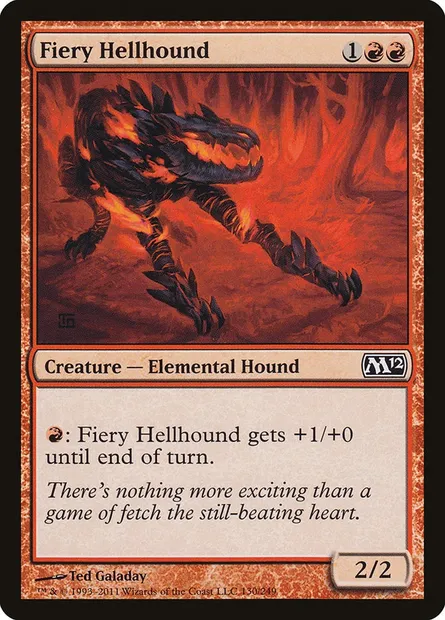 Fiery Hellhound, Magic card M12 130 — Magic 2012 set