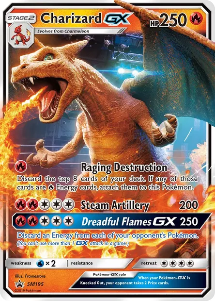 Charizard GX, Pokémon card SM 195 — SM Black Star Promos set
