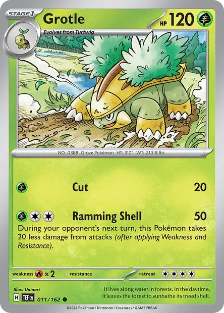 Grotle, Pokémon card TEF 011 — Temporal Forces set
