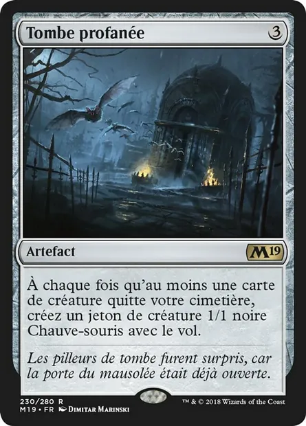 Tombe profanée, carte Magic M19 230 — extension Core Set 2019