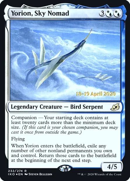 Yorion, Sky Nomad, Magic card PIKO 232s — Ikoria: Lair of Behemoths Promos set