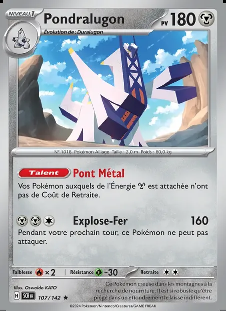 Pondralugon, carte Pokémon SCR 107 — extension Couronne Stellaire