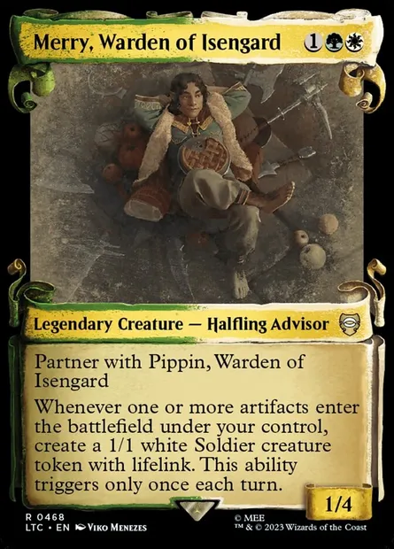 Merry, garde d'Isengard, carte Magic LTC 468 — extension Tales of Middle-earth Commander