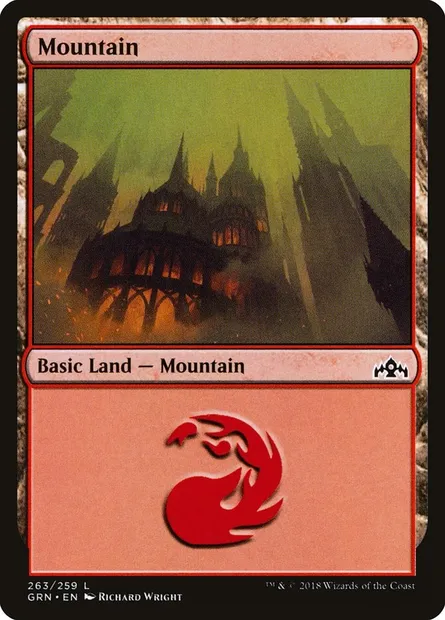 Mountain, Magic card GRN 263 — Guilds of Ravnica set