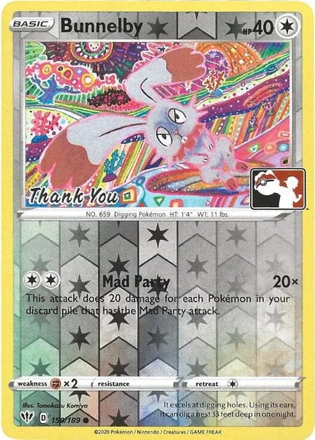 Bunnelby, Pokémon card LGP 150 — League Promos set