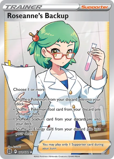 Roseanne's Backup, Pokémon card BRS 172 — Brilliant Stars set