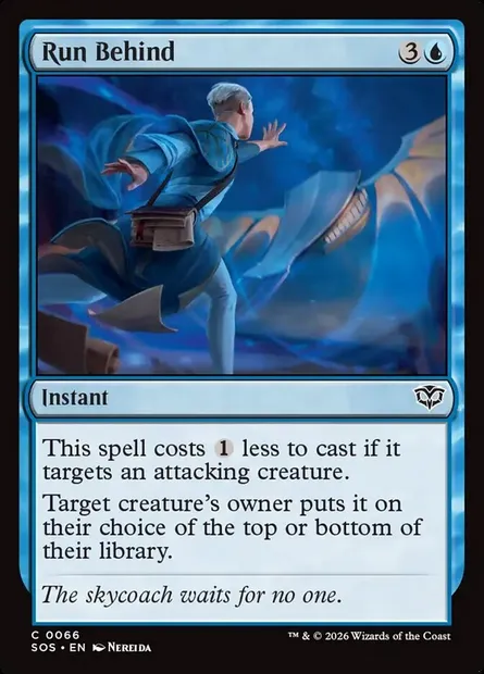 Run Behind, Magic card SOS 66 — Secrets of Strixhaven set