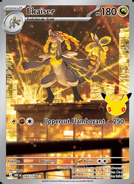Ékaïser, carte Pokémon 30C 143 — extension 30ᵉ Anniversaire