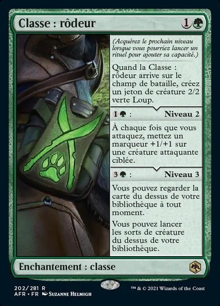 Classe : rôdeur, carte Magic AFR 202 — extension Forgotten Realms: Aventures dans les Royaumes Oubliés