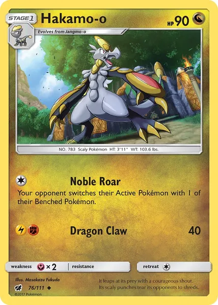 Hakamo-o, Pokémon card CIN 76 — Crimson Invasion set