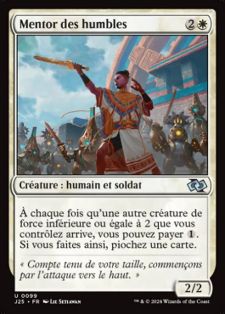 Mentor des humbles, carte Magic J25 99 — extension Foundations Jumpstart