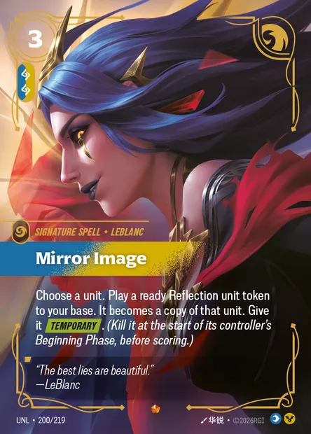 Mirror Image, carte Riftbound UNL 200 — extension Unleashed