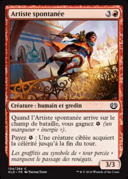 Artiste spontanée, carte Magic KLD 134 — extension Kaladesh