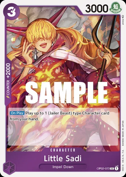 Little Sadi, One Piece card OP02-073 — PARAMOUNT WAR set