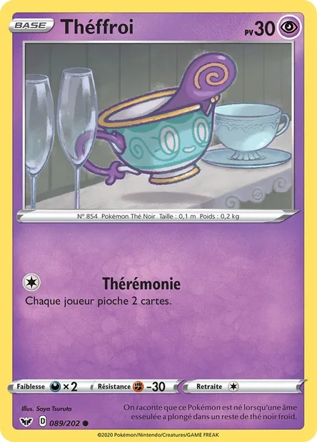 Théffroi, carte Pokémon SSH 89 — extension Épée et Bouclier