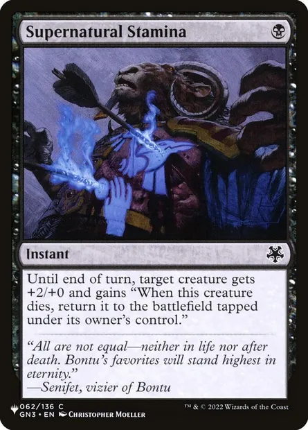 Supernatural Stamina, Magic card PLST GN3-62 — The List set