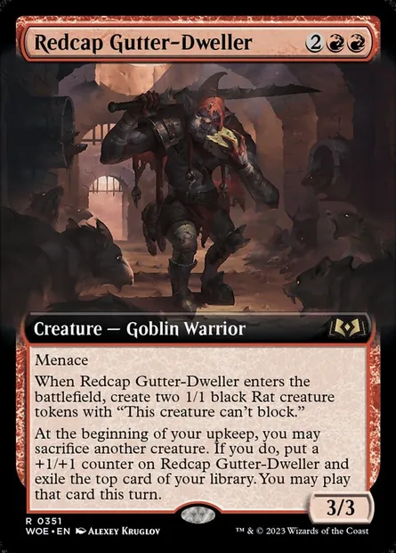 Redcap Gutter-Dweller, Magic card WOE 351 — Wilds of Eldraine set