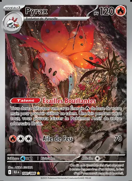 Pyrax, carte Pokémon BLK 100 — extension Foudre Noire