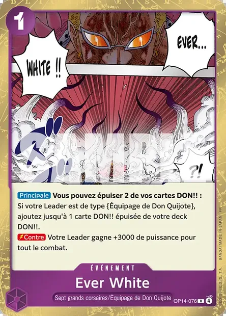 Ever White, carte One Piece OP14-076 — extension LES SEPT DE LA MER D'AZUR