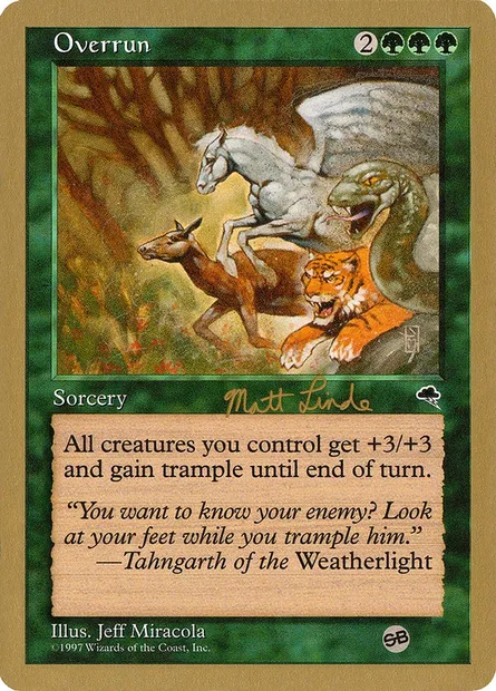 Overrun, Magic card WC99 ml243sb — World Championship Decks 1999 set