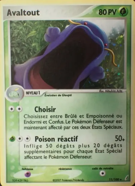Avaltout, carte Pokémon CG 11 — extension EX Gardiens de Cristal